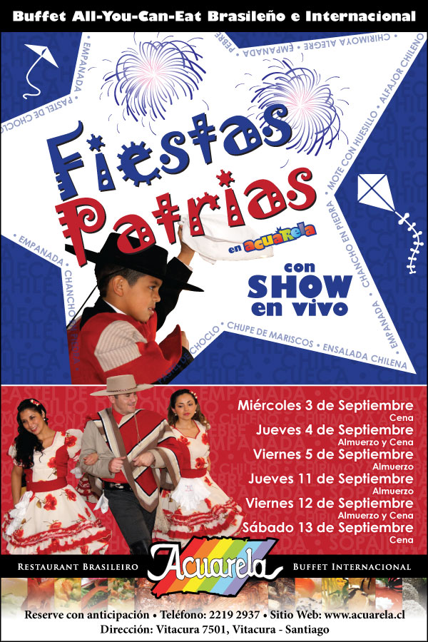 Fiestas Patrias en Acuarela